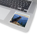 Rottweiler Acrylic vinyl sticker by Tritan, on a laptop