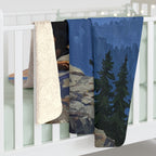 Rottweiler Acrylic sherpa blanket by Tritan, on bed