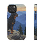 Rottweiler Acrylic tough phone case by Tritan, front and side