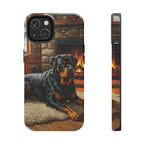 Rottweiler Acrylic tough phone case by Tritan, front and side