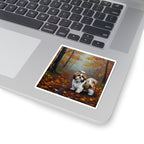Shih Tzu Acrylic vinyl sticker by Tritan, on a laptop