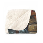 Shih Tzu Acrylic sherpa blanket by Tritan, folded