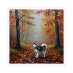 Siberian Husky Acrylic vinyl sticker by Tritan, front