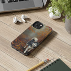 Siberian Husky Acrylic tough phone case by Tritan, on a desk