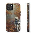 Siberian Husky Acrylic tough phone case by Tritan, front and side