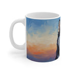 Siberian Husky Acrylic ceramic mug by Tritan, left handle