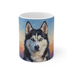 Siberian Husky Acrylic ceramic mug by Tritan, front