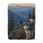 Siberian Husky Acrylic sherpa blanket by Tritan, front