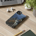 Siberian Husky Acrylic tough phone case by Tritan, on a desk
