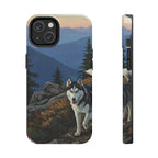 Siberian Husky Acrylic tough phone case by Tritan, front and side