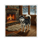 Siberian Husky Acrylic vinyl sticker by Tritan, front