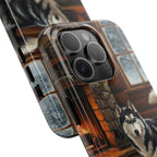Siberian Husky Acrylic tough phone case by Tritan, close-up