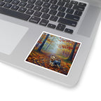 Yorkshire Terrier Acrylic vinyl sticker by Tritan, on a laptop