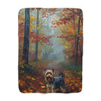 Yorkshire Terrier Acrylic sherpa blanket by Tritan, front
