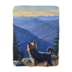 Yorkshire Terrier Acrylic sherpa blanket by Tritan, front