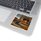 Yorkshire Terrier Acrylic vinyl sticker by Tritan, on a laptop