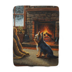 Yorkshire Terrier Acrylic sherpa blanket by Tritan, front