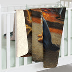 Yorkshire Terrier Acrylic sherpa blanket by Tritan, on bed