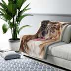 Apollo — Custom Shiba × Pomeranian Portrait Throw Blanket | Premium Dog Prints | Tritan