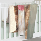 Apollo — Custom Shiba × Pomeranian Portrait Throw Blanket | Premium Dog Prints | Tritan