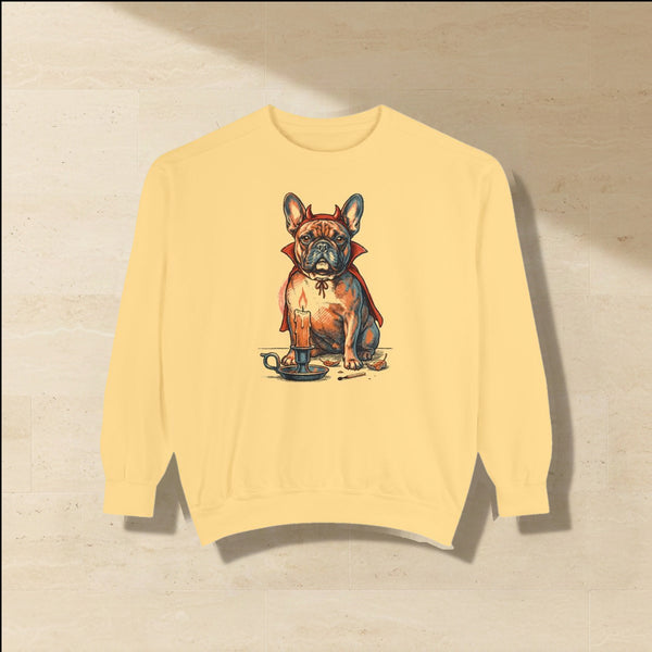 French Bulldog Halloween Sweatshirt | Devil Dog Comfort Colors Sweatshirt Gift