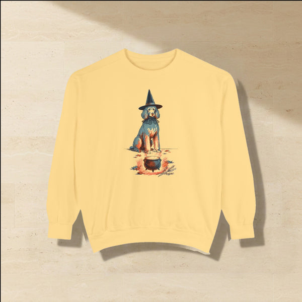 Poodle Halloween Sweatshirt | Witch Dog Comfort Colors Sweatshirt Gift
