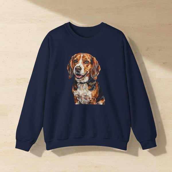 Beagle Sweatshirt | Painterly Dog Art Crewneck | Beagle Mom Gift | Cozy Pullover for Dog Lovers | Pet Portrait Apparel