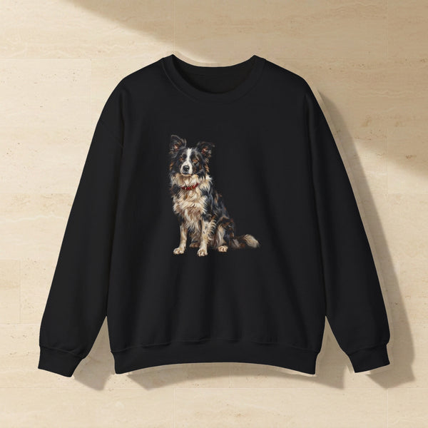 Border Collie Sweatshirt | Painterly Dog Art Crewneck | Border Collie Mom Gift | Cozy Pullover for Dog Lovers | Pet Portrait Apparel