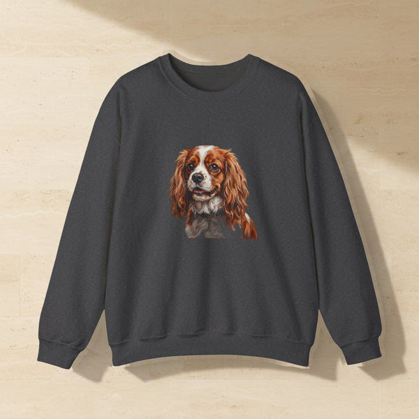 Cavalier King Charles Spaniel Sweatshirt | Painterly Dog Art Crewneck | Cavalier Mom Gift | Cozy Pullover for Dog Lovers