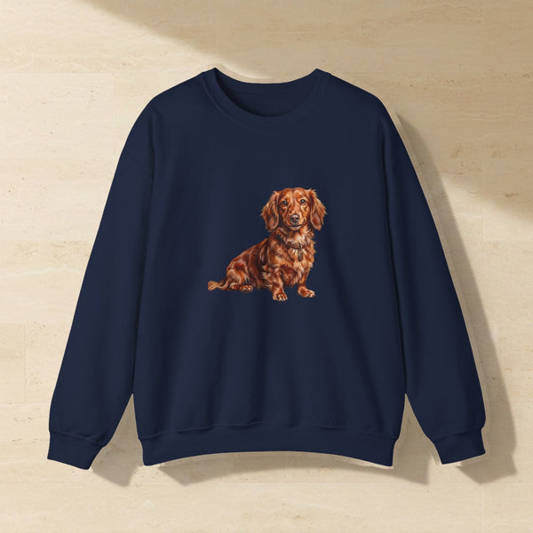 Dachshund Sweatshirt | Painterly Dog Art Crewneck | Doxie Mom Gift | Cozy Pullover for Dog Lovers | Pet Portrait Apparel