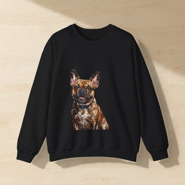 French Bulldog Sweatshirt | Painterly Dog Art Crewneck | Frenchie Mom Gift | Cozy Pullover for Dog Lovers | Pet Portrait Apparel
