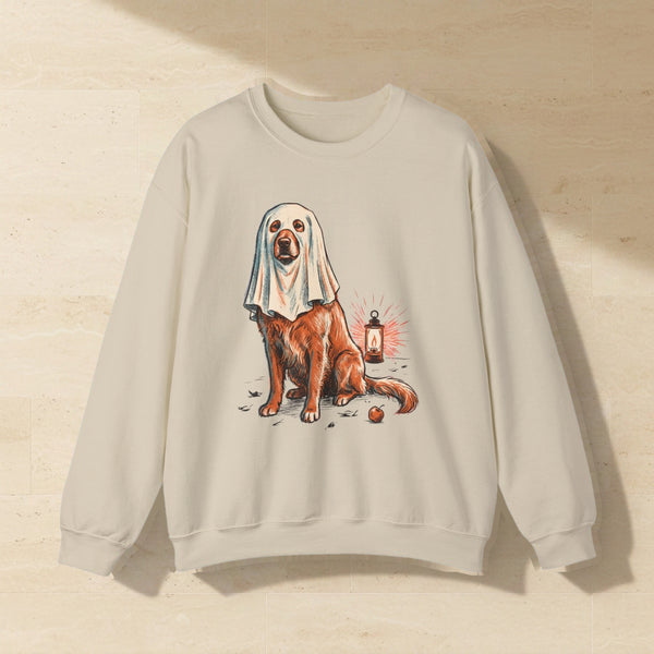 Golden Retriever Halloween Crewneck | Ghost Dog Crewneck Sweatshirt Gift