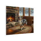 Australian Shepherd Acrylic canvas print by Tritan, side