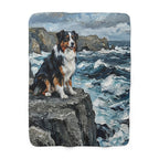 Australian Shepherd Acrylic sherpa blanket by Tritan, front