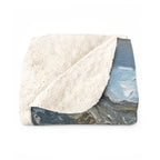 Australian Shepherd Acrylic sherpa blanket by Tritan, folded