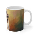 Australian Shepherd Acrylic ceramic mug by Tritan, right handle