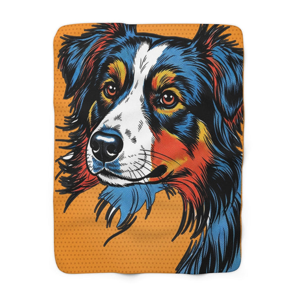 Australian Shepherd Comic Pop Art Throw Blanket | Premium Dog Prints | Tritan