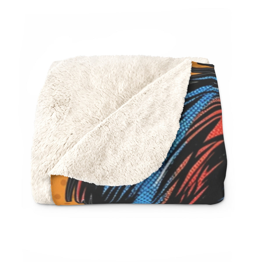 Australian Shepherd Comic Pop Art Throw Blanket | Premium Dog Prints | Tritan