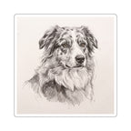 Australian Shepherd Graphite vinyl sticker by Tritan, front