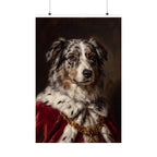 Australian Shepherd Kings & Queens matte poster print by Tritan, front