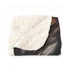 Australian Shepherd Medieval Knight sherpa blanket by Tritan, folded