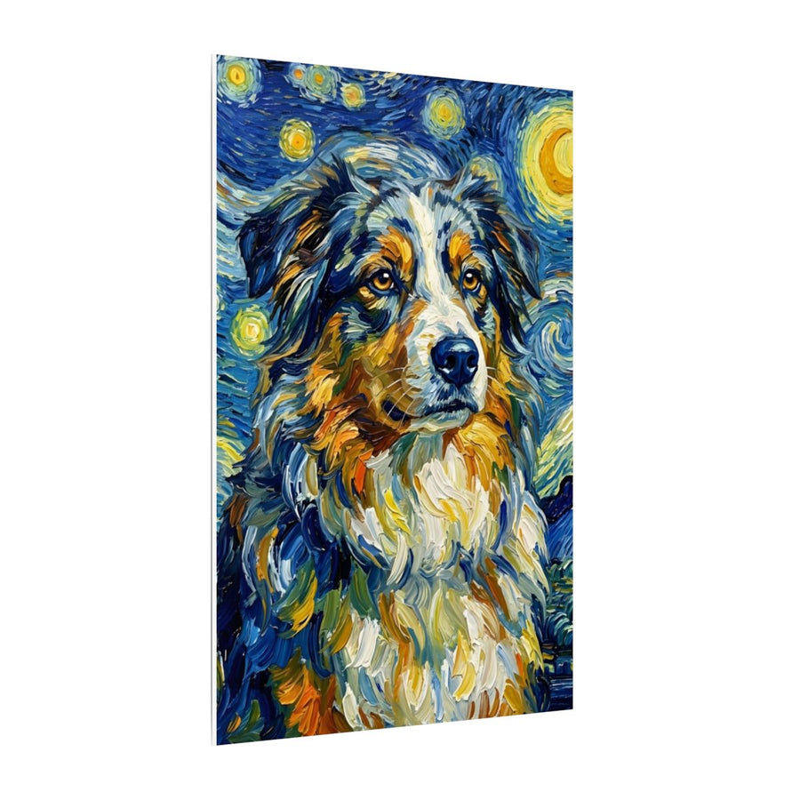 Australian Shepherd Post-Impressionist canvas print by Tritan, side