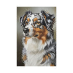 Australian Shepherd Oil Portrait canvas print by Tritan, front