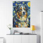 Australian Shepherd Post-Impressionist canvas print by Tritan, desk wall