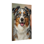 Australian Shepherd Oil Portrait canvas print by Tritan, side
