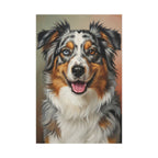 Australian Shepherd Oil Portrait canvas print by Tritan, front