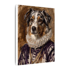 Australian Shepherd Renaissance Royal Portrait Canvas Wall Art, Regal Dog Painting, Australian Shepherd Lover Gift, Stretched Canvas