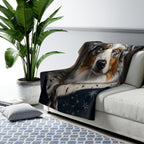 Australian Shepherd Renaissance Royal Portrait Regal Throw Blanket | Premium Dog Prints | Tritan