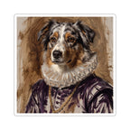 Australian Shepherd Renaissance Royal vinyl sticker by Tritan, front