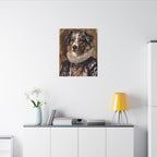 Australian Shepherd Renaissance Royal canvas print by Tritan, desk wall